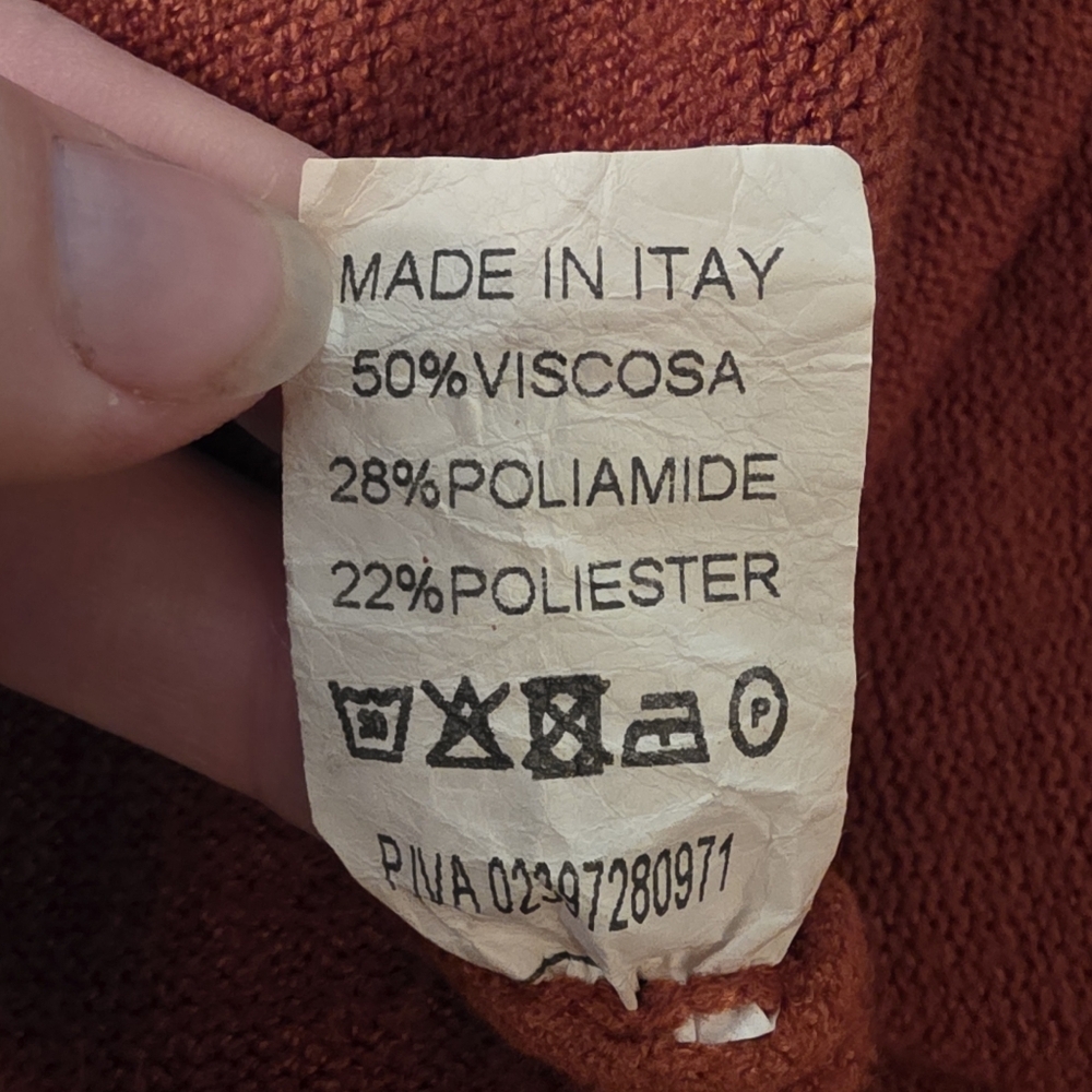 Italian Made Cowl Neck Knit Star Poncho-OSFM - Picture 3 of 11